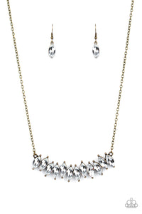 Icy Intensity Brass Necklace