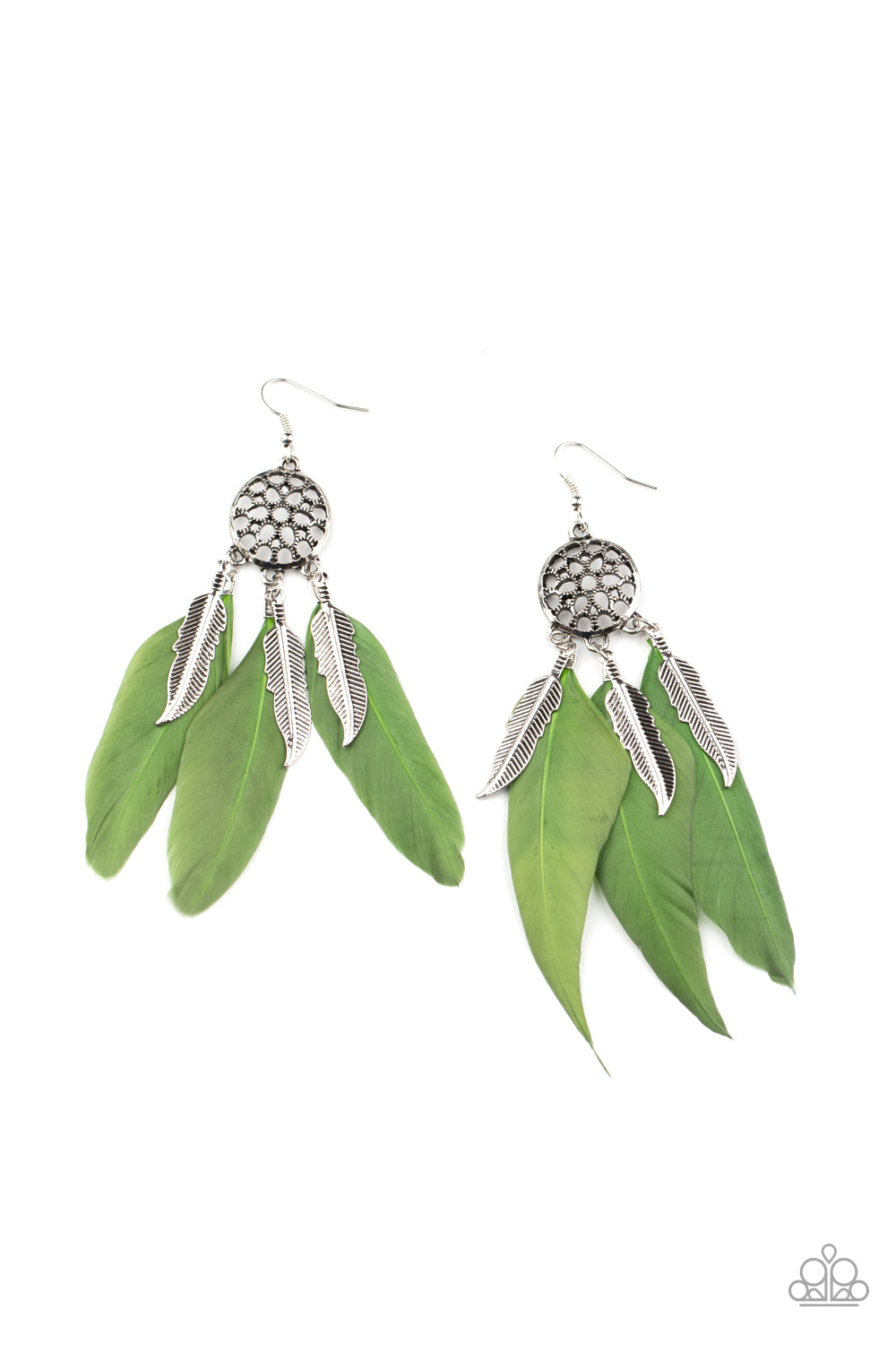 In Your Wildest DREAM-CATCHERS Green Earring
