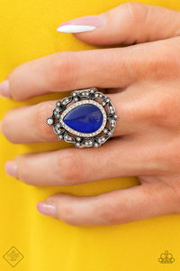 Iridescently Icy Blue Ring