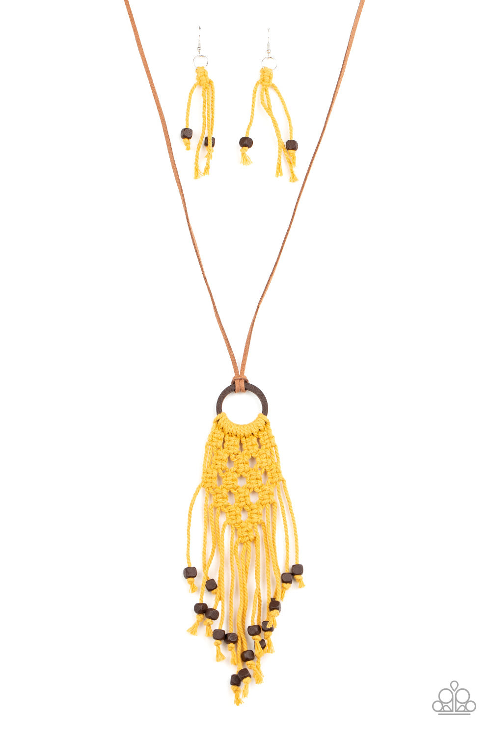 Its Beyond MACRAME! Yellow Necklace