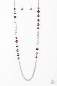 Uptown Talker Purple Necklace
