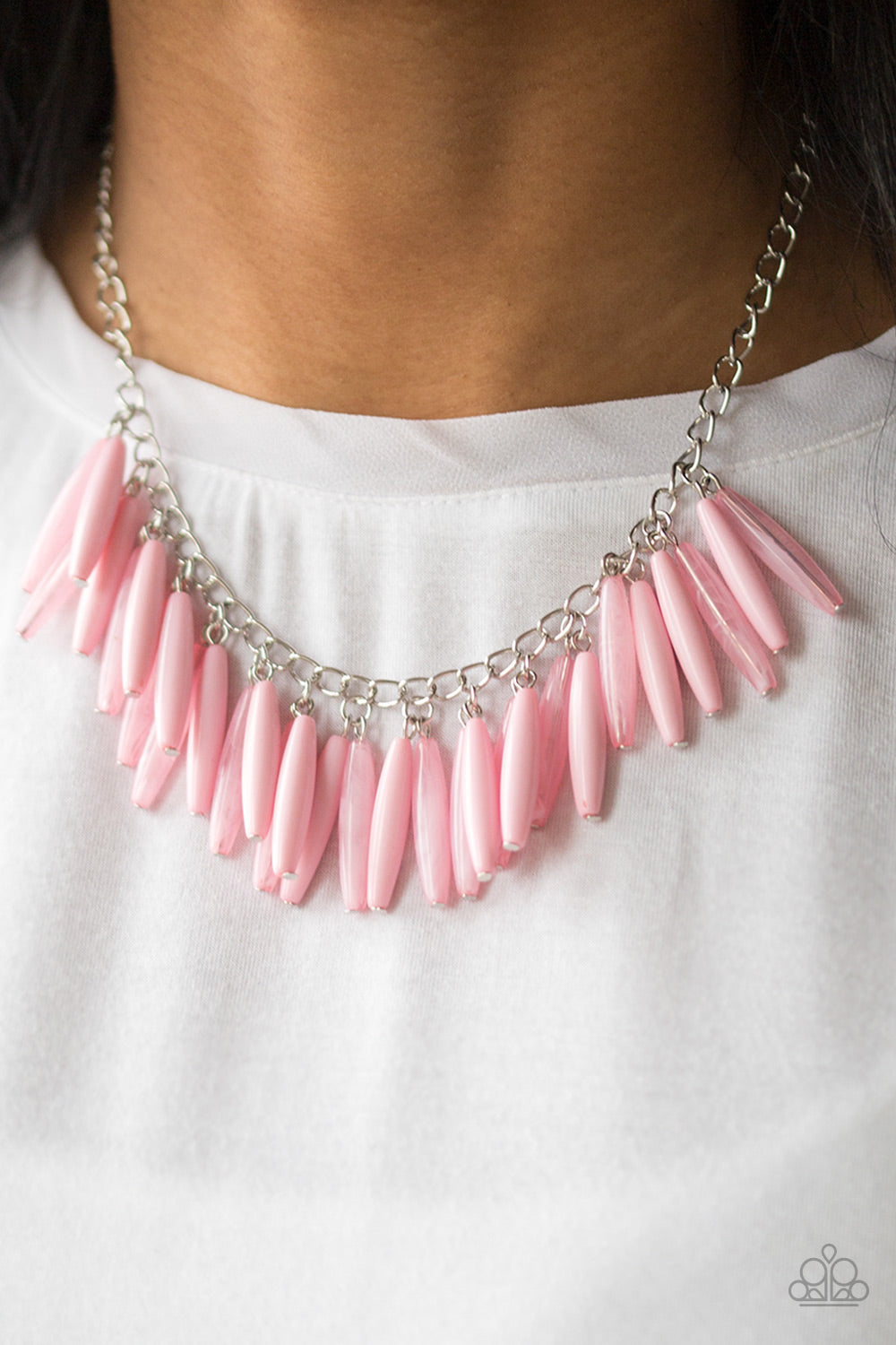 Full Of Flavor Pink Necklace