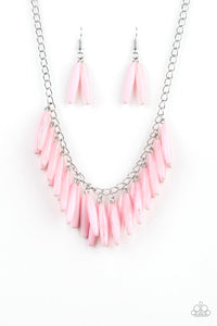 Full Of Flavor Pink Necklace