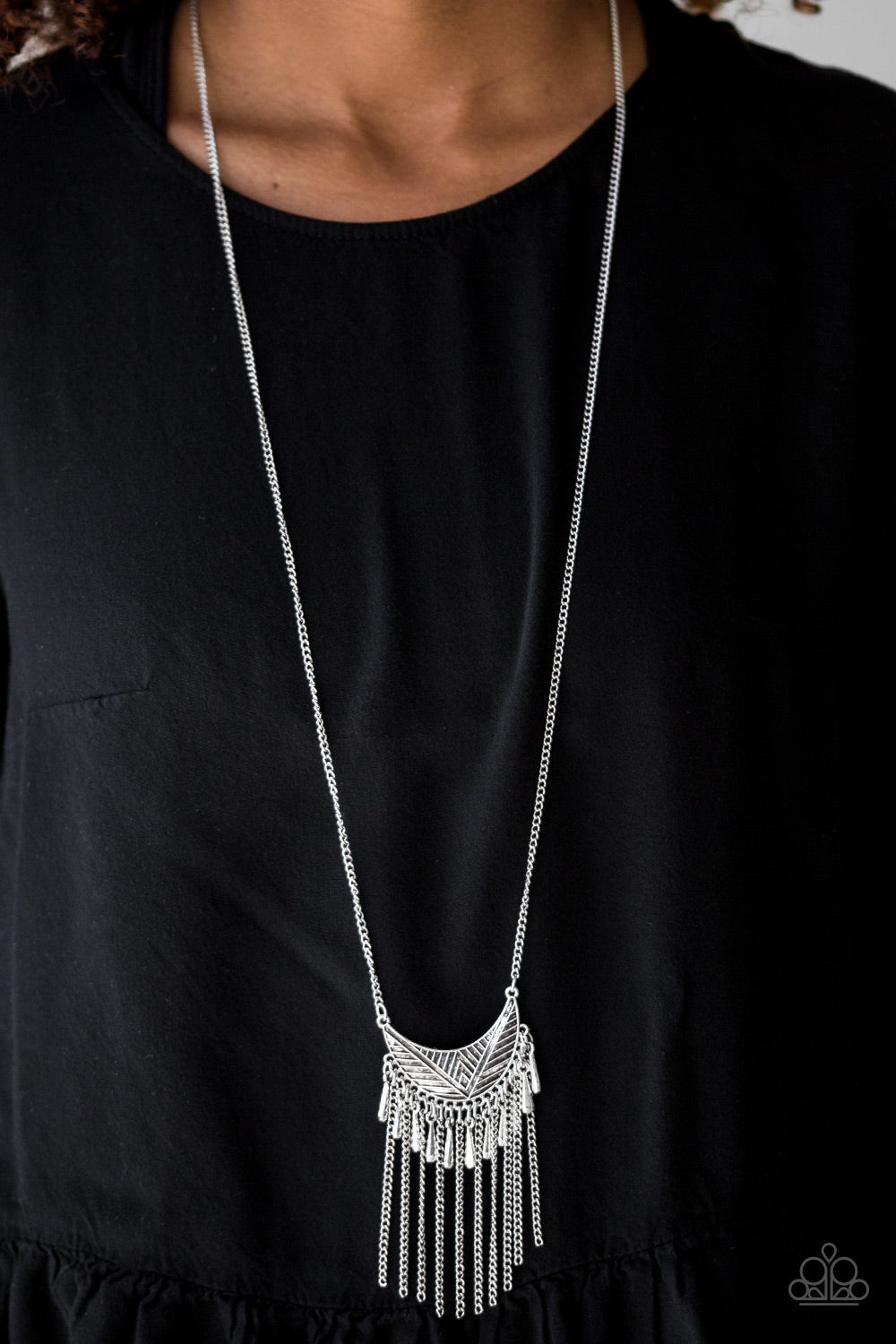 Happy Is The Huntress Silver Necklace