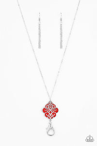 Malibu Mandala Lanyard Red Necklace