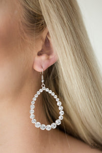 Rise And Sparkle White Earring
