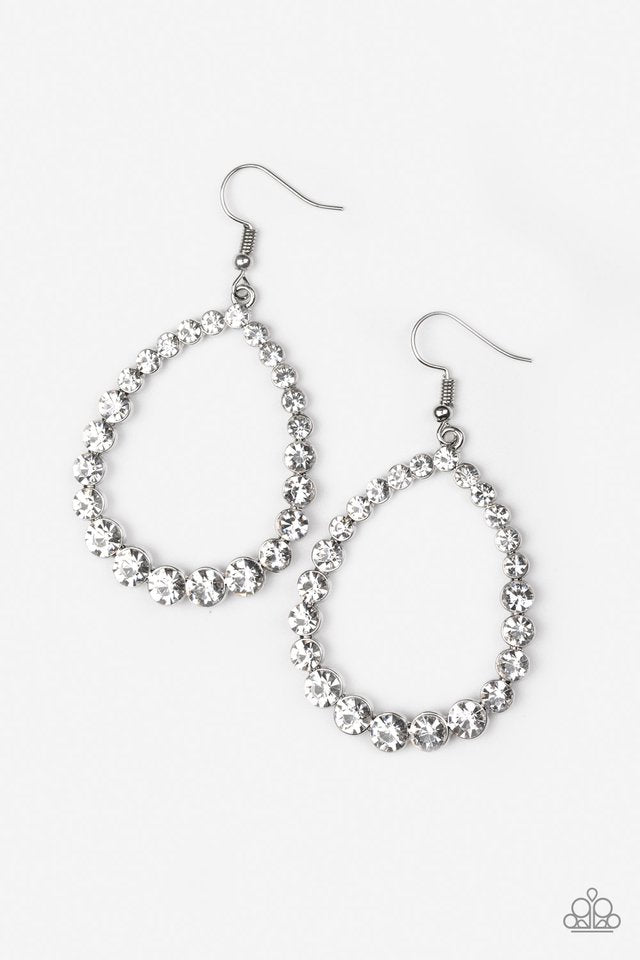 Rise And Sparkle White Earring