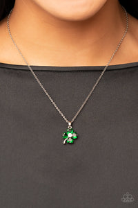 Kiss Me, Im Irish Green Necklace