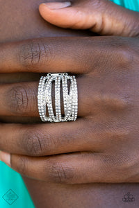 Knock-Out Opulence White Ring