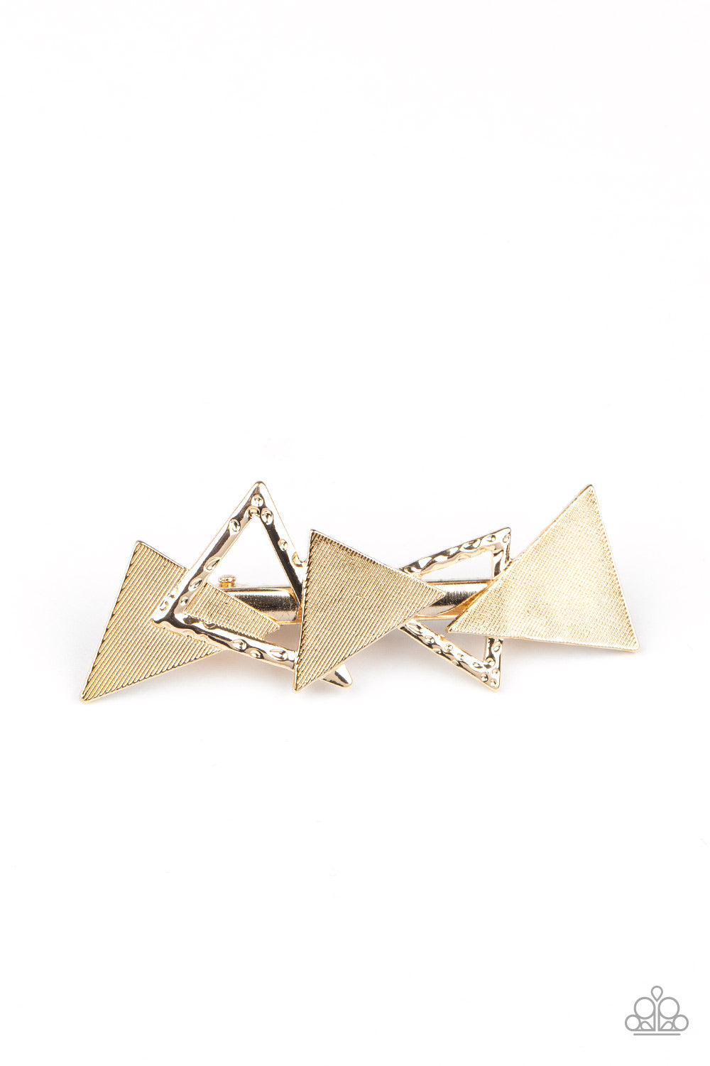 Know All The TRIANGLES Hair Clip (Gold, Silver)