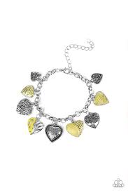 Garden Hearts Yellow Bracelet