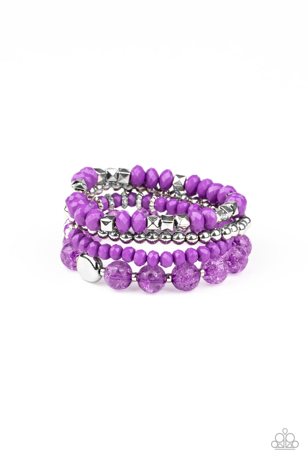 Layered Luster Purple Bracelet