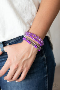 Layered Luster Purple Bracelet