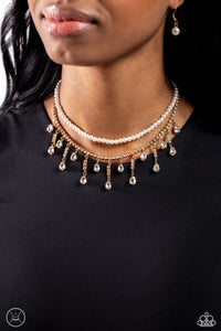 Lessons in Luxury Necklace (White, Gold)