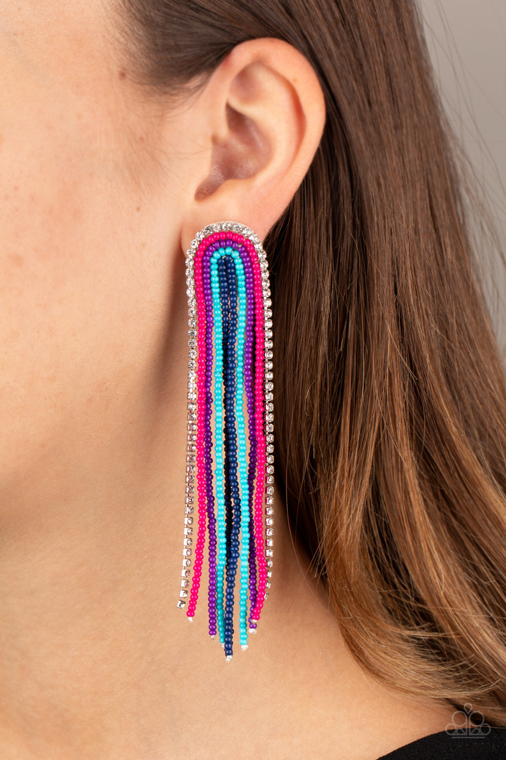 Let There BEAD Light Blue Multi Earring