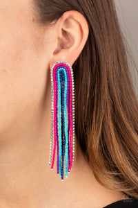 Let There BEAD Light Blue Multi Earring