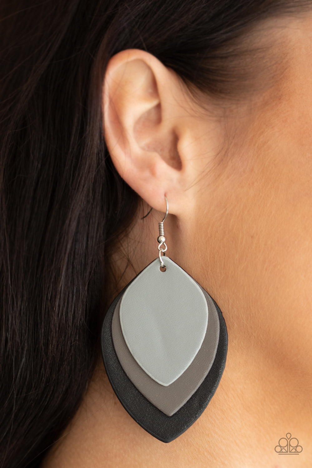 Light as a LEATHER Black Earring