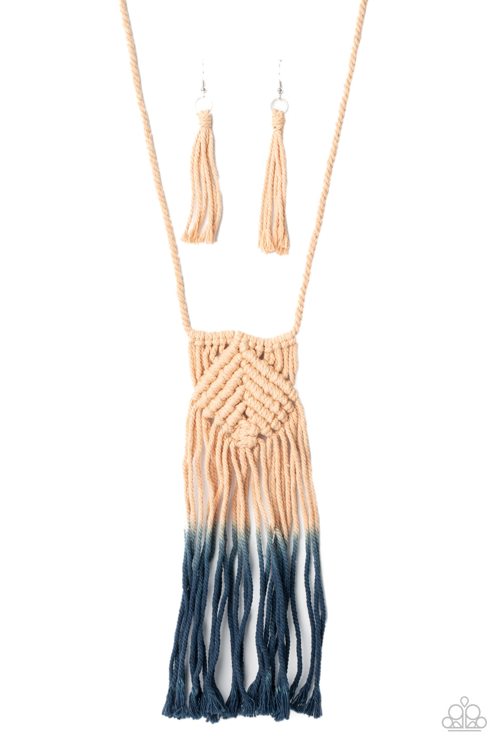 Look At MACRAME Now Blue Necklace