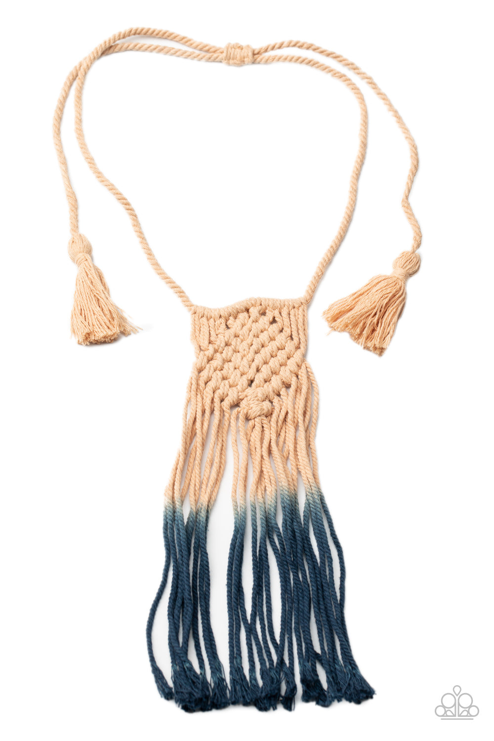 Look At MACRAME Now Blue Necklace
