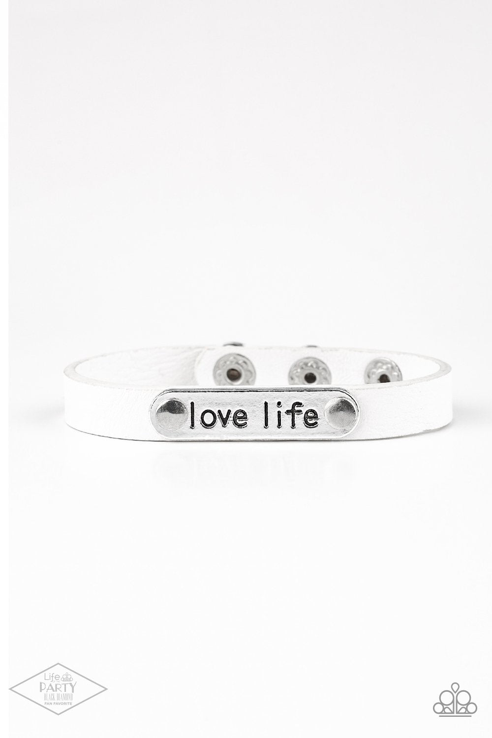 Love Life Bracelet (Black, White, Pink)