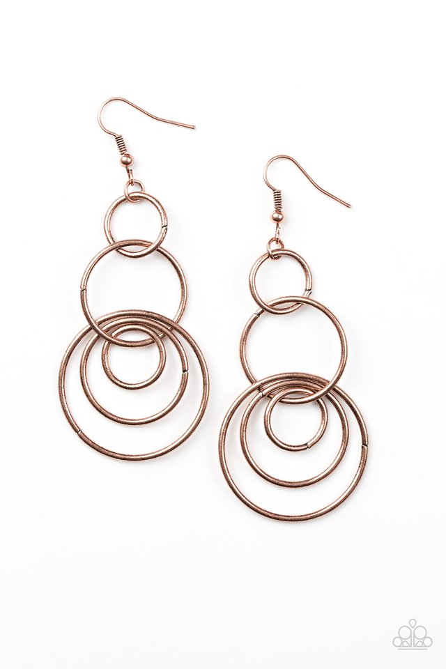 Chic Circles Copper Earring