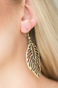 Come Home To Roost Brass Earring