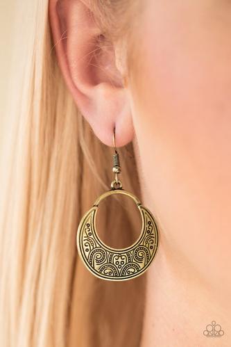 Noble Native Brass Earring