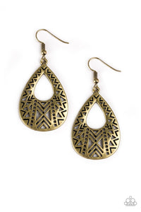 Alpha Amazon Brass Earring