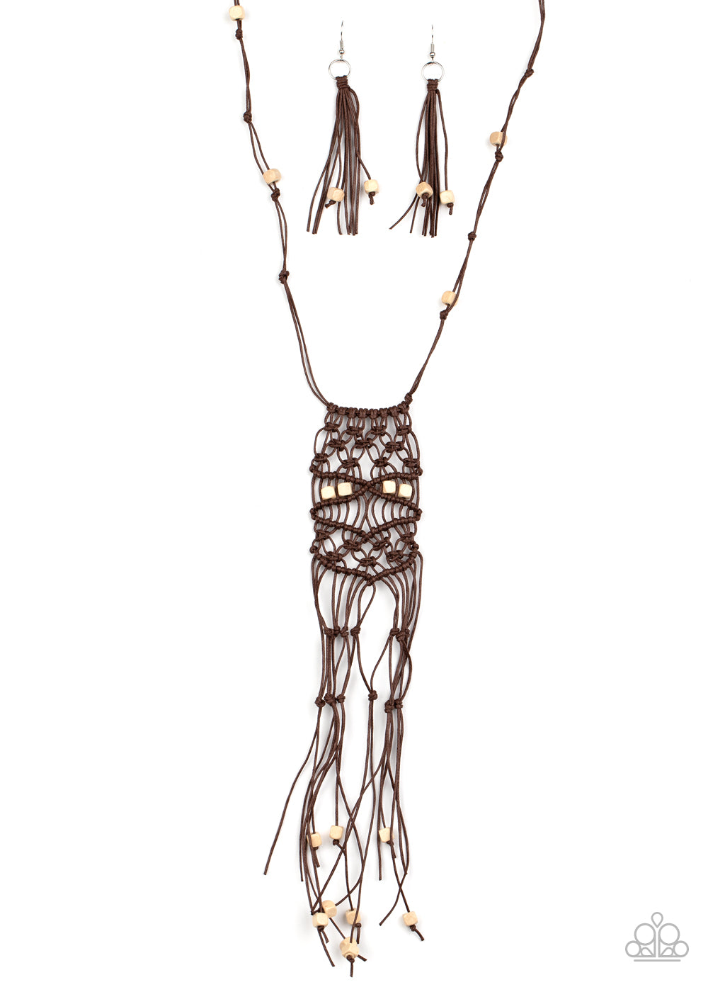 Macrame Majesty Brown Necklace