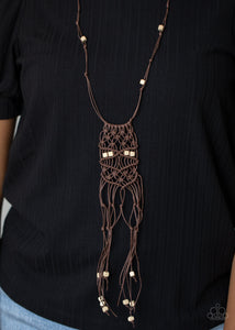 Macrame Majesty Brown Necklace