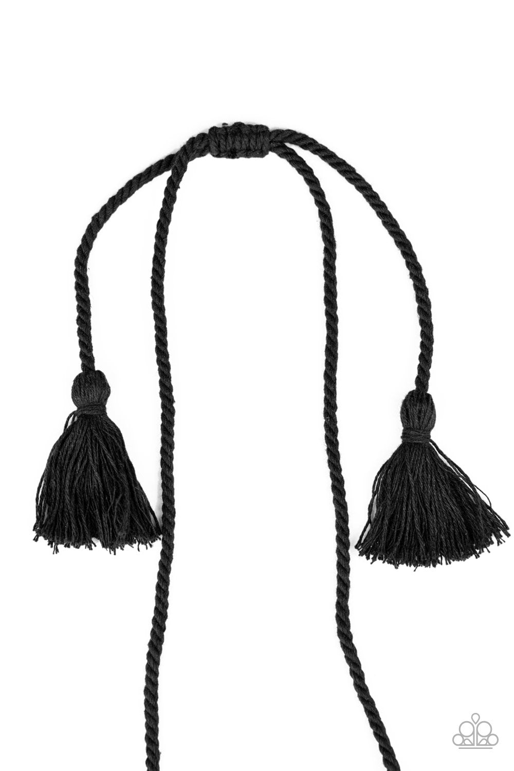 Macrame Mantra Black Necklace