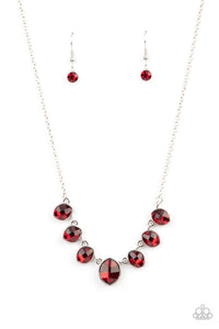 Material Girl Glamour Necklace (Red, Brown, Black)
