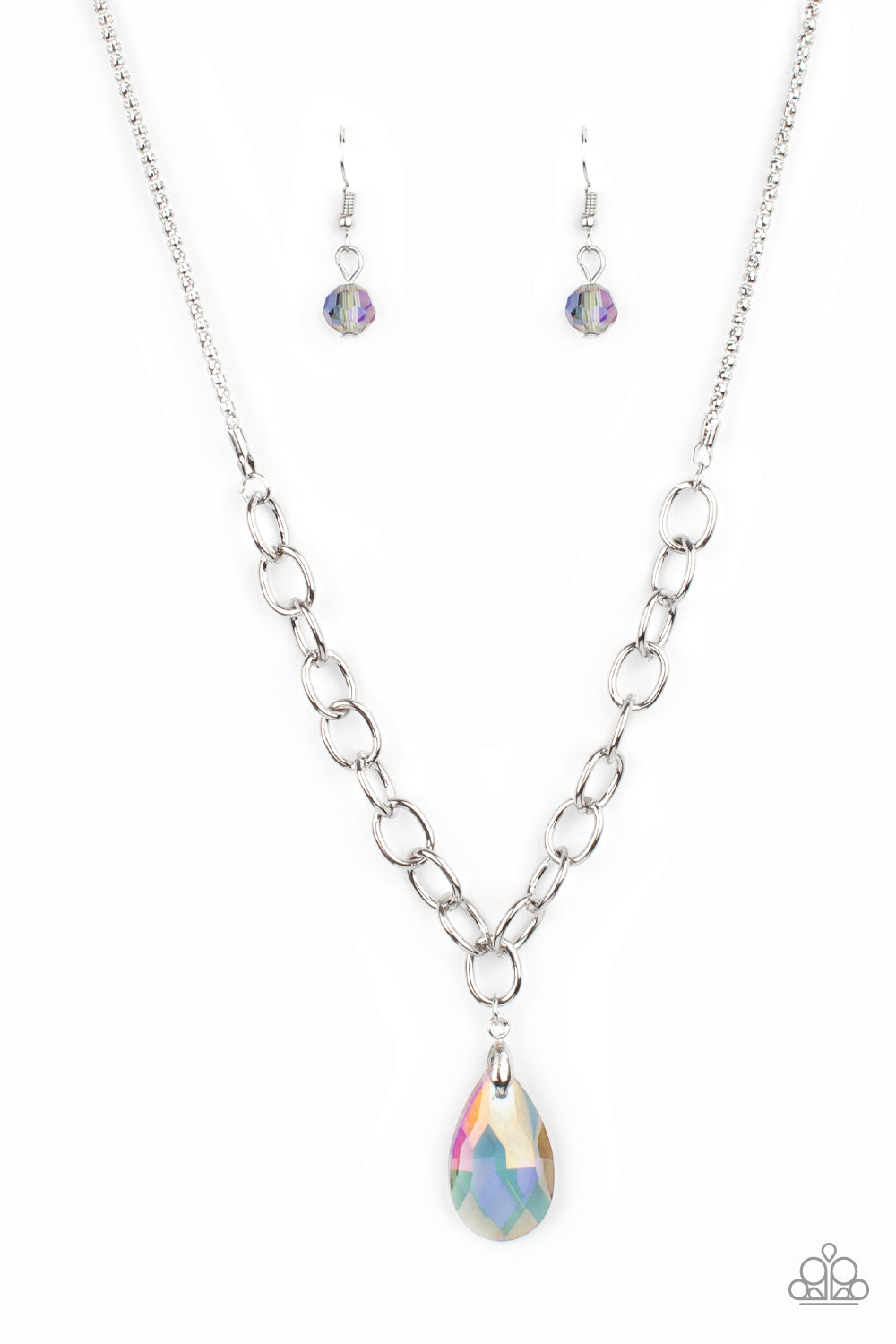 Mega Modern Necklace (Silver, Pink, Multi)
