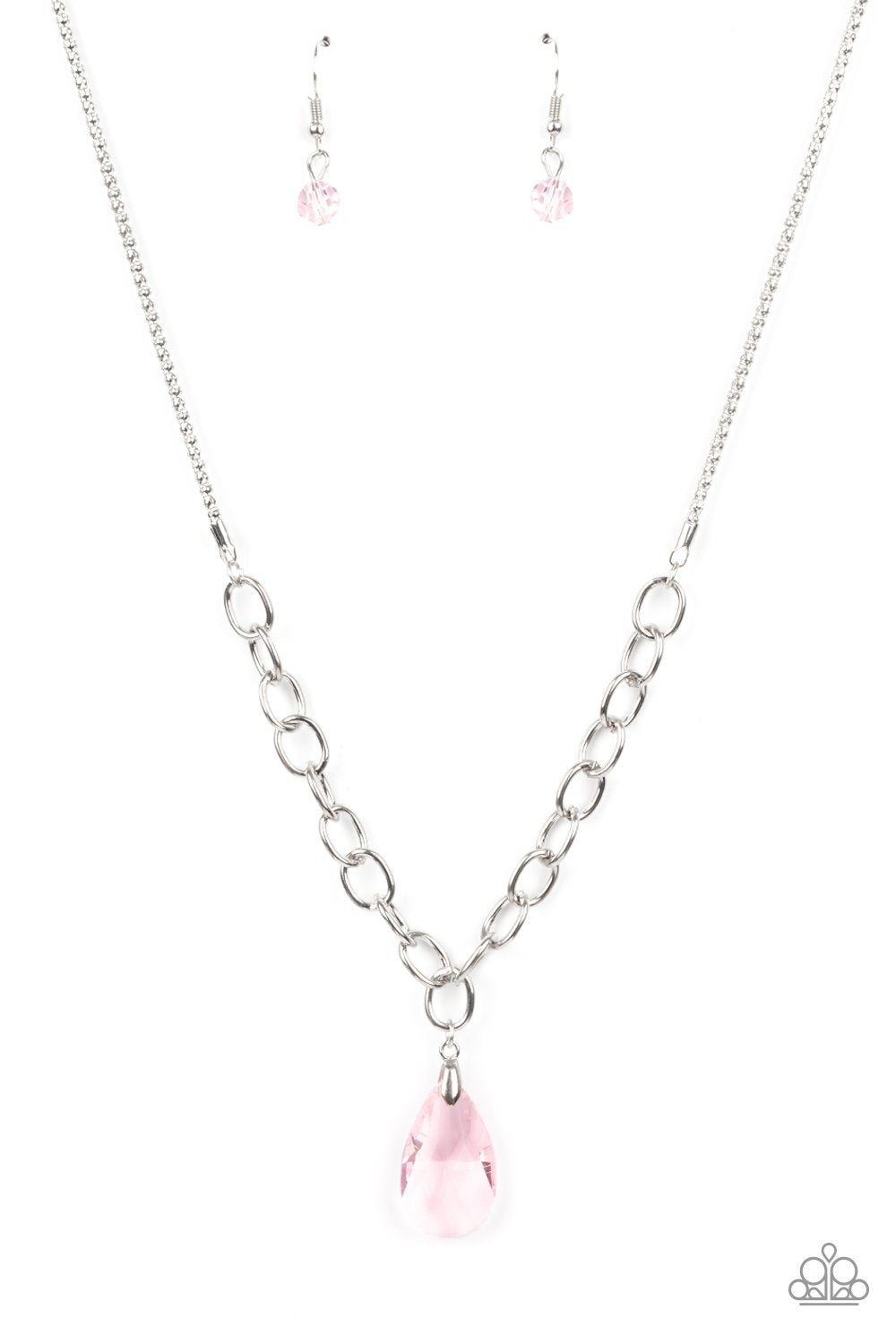 Mega Modern Necklace (Silver, Pink, Multi)
