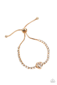 Mirrored Love Bracelet (White, Gold)