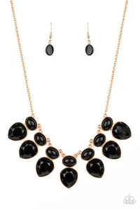 Modern Masquerade Necklace (Black, Yellow, Purple)