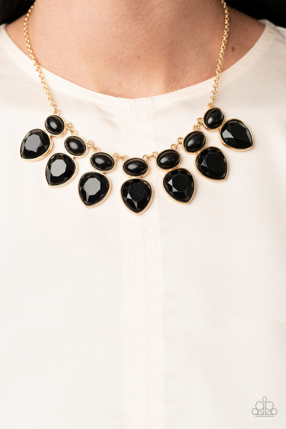 Modern Masquerade Necklace (Black, Yellow, Purple)