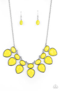 Modern Masquerade Necklace (Black, Yellow, Purple)