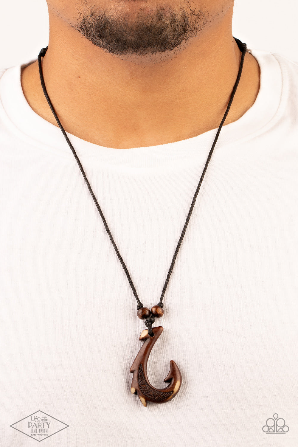Off The Hook Brown Necklace
