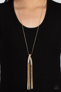 Out of the SWAY Necklace (White , Gold)
