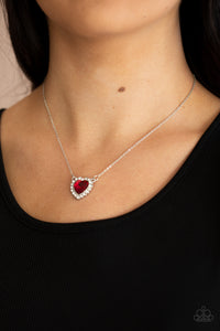 Out of the GLITTERY-ness of Your Heart Red Necklace