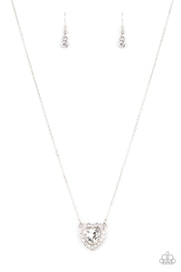 Out of the GLITTERY-ness of Your Heart White Necklace