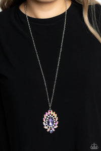 Over the TEARDROP Necklace (Purple, Copper)