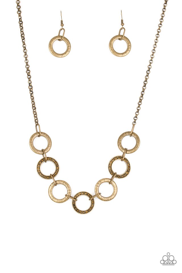 Modern Day Madonna Necklace (Brass, Brown)