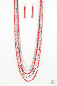 Industrial Vibrance Red Necklace