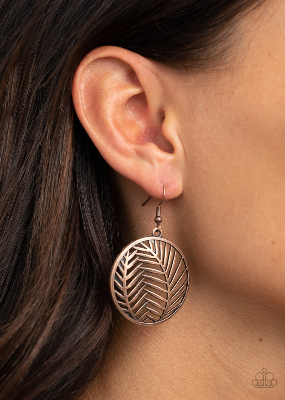 Palm Perfection Copper Earring