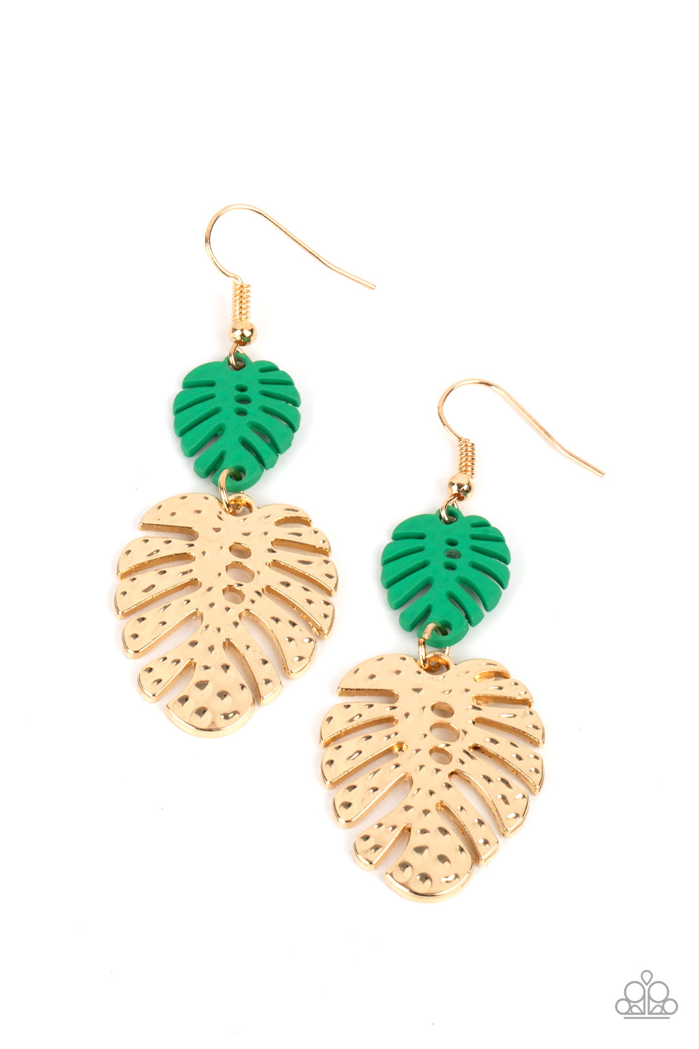 Palm Tree Cabana Green Earring