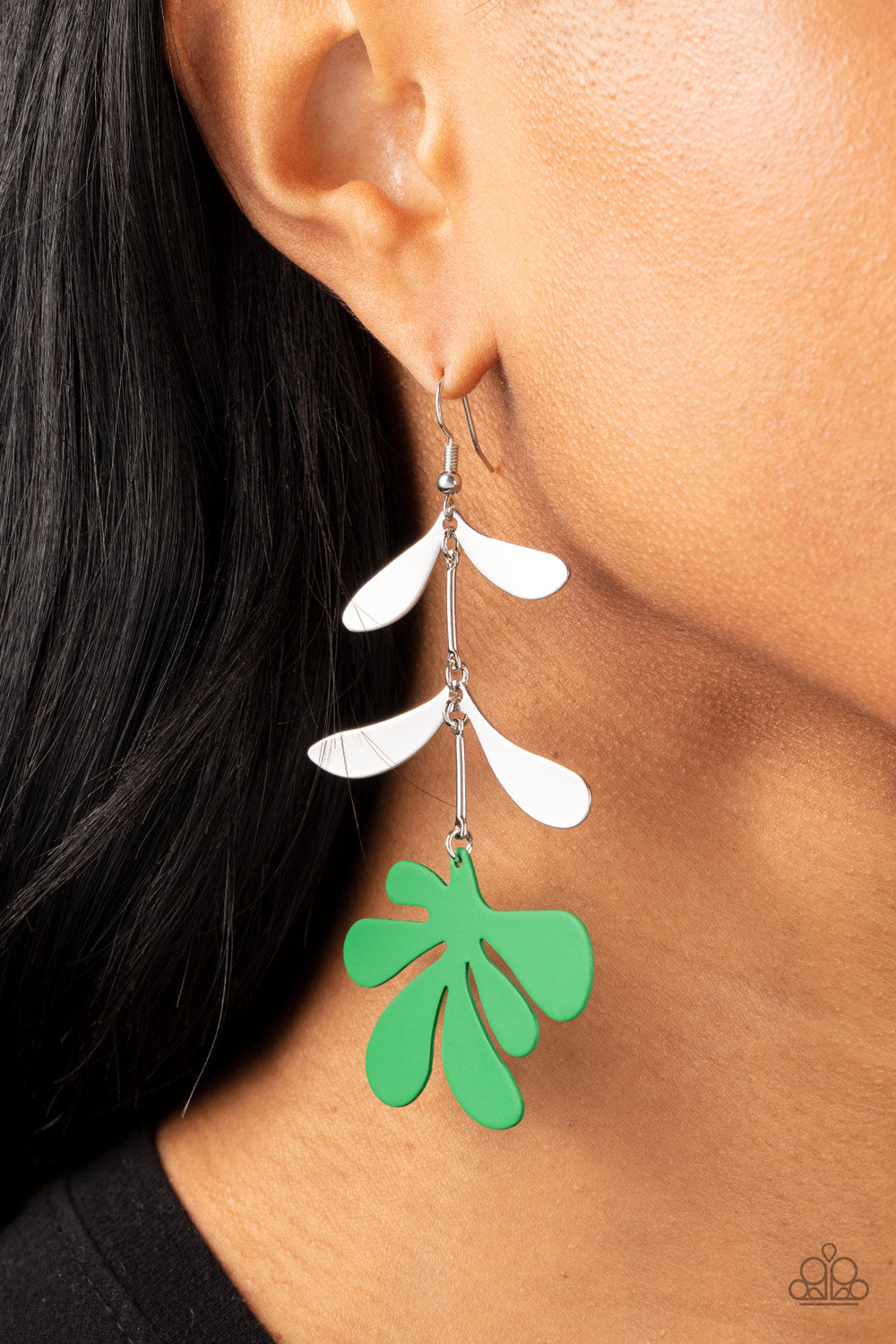 Palm Beach Bonanza Earring (Green, Orange)