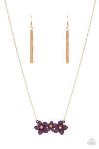 Petunia Picnic Necklace (Purple, Orange)