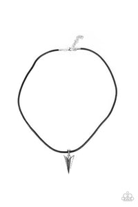 Pharaohs Arrow Necklace (Brass, Black)